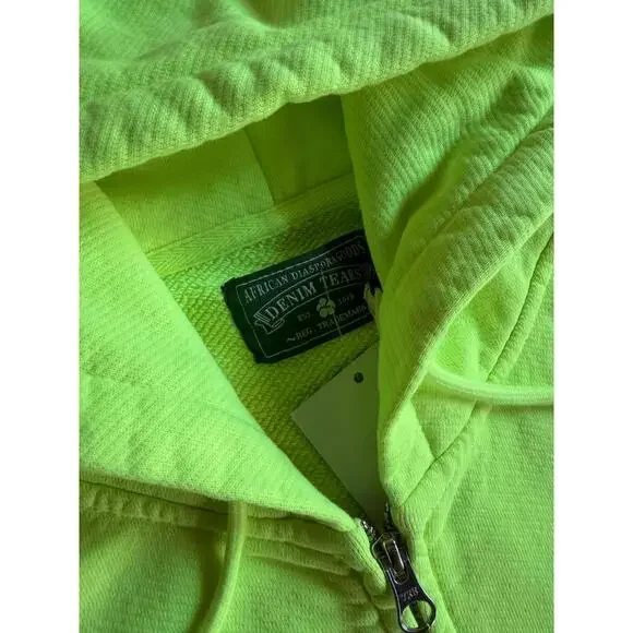 Denim Tears ADG Zip Hoodie Lime Green Sz L